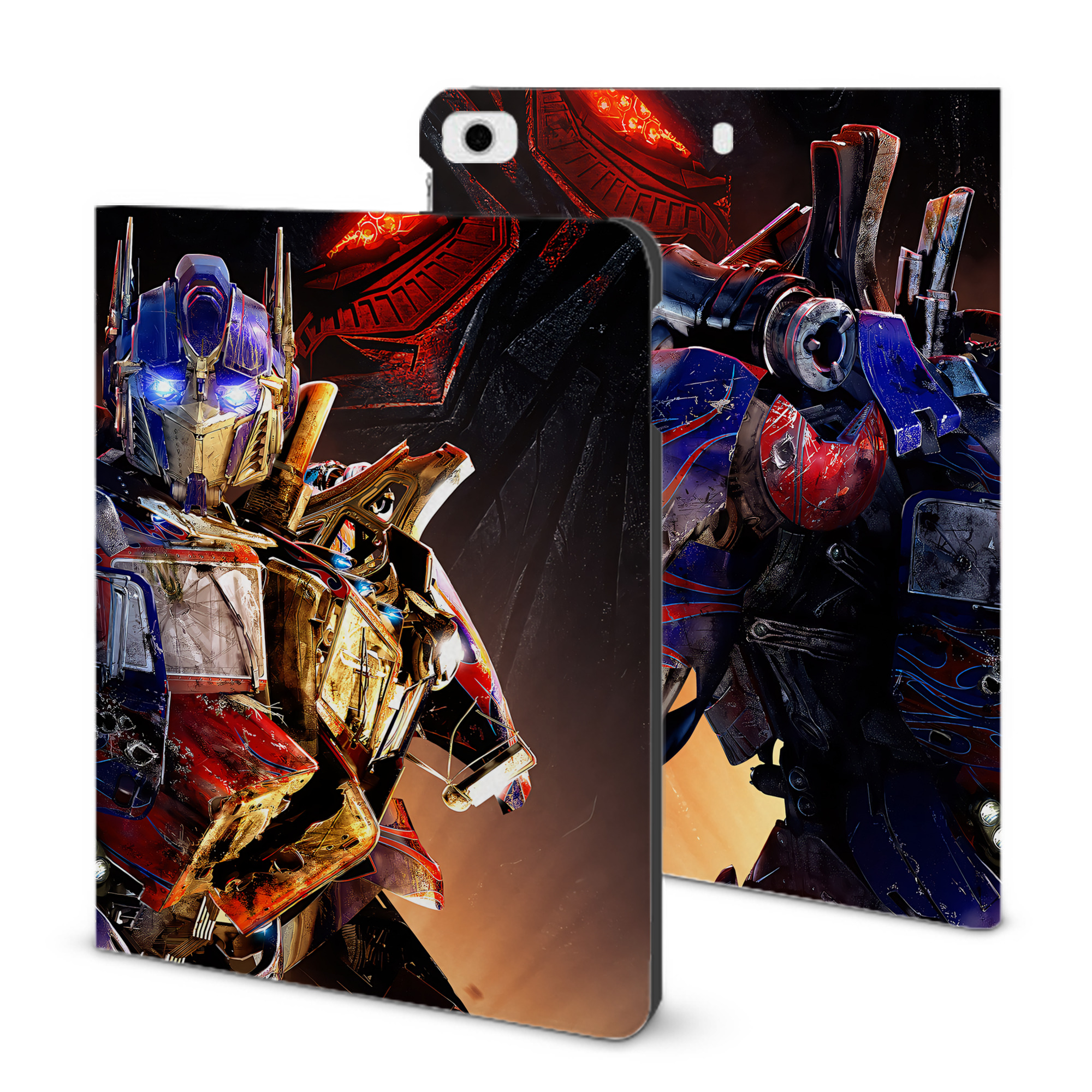 （画像用） Transformers トランスフォーマー IPad ケース ブック型 PUレザー TPU 耐衝撃 軽量 薄型 ペン収納なし 全面保護 IPad 各モデル対応